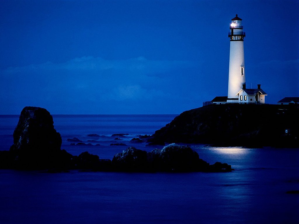 Evening Falls at Pigeon Point Light Station, Pescadero, California